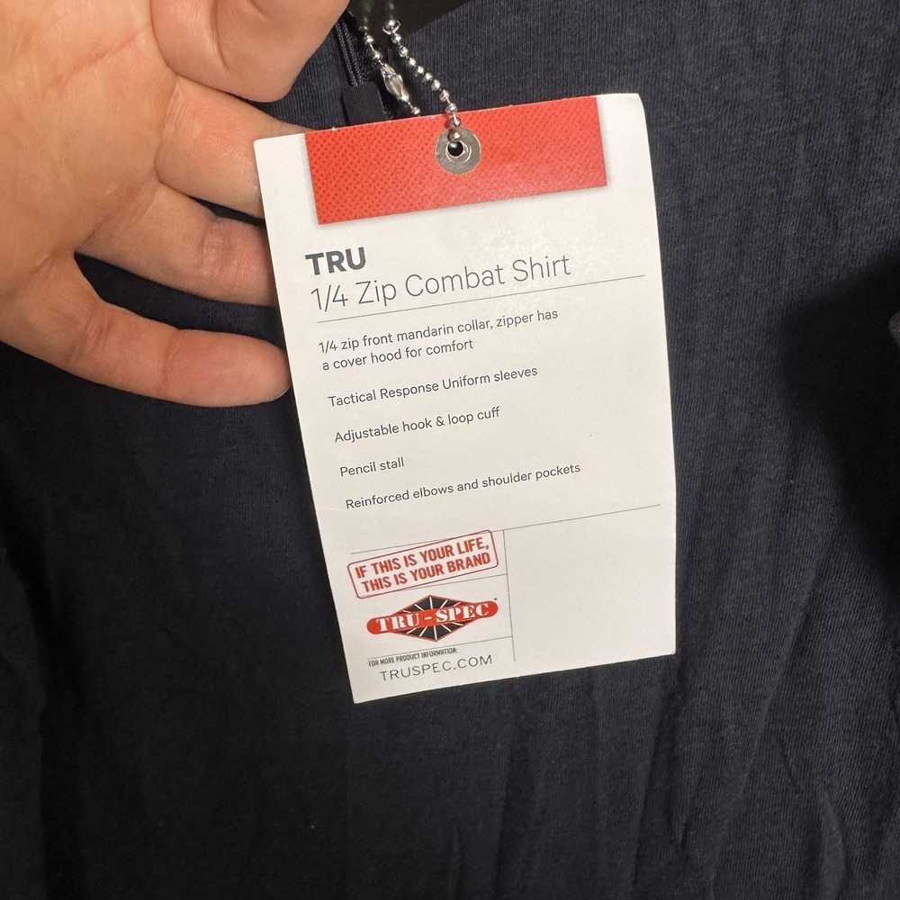 Tru-Spec Combat Shirt Men's S Reg 1/4 Zip Digital Camo Cordura Fabric Tactical - Picture 8 of 12